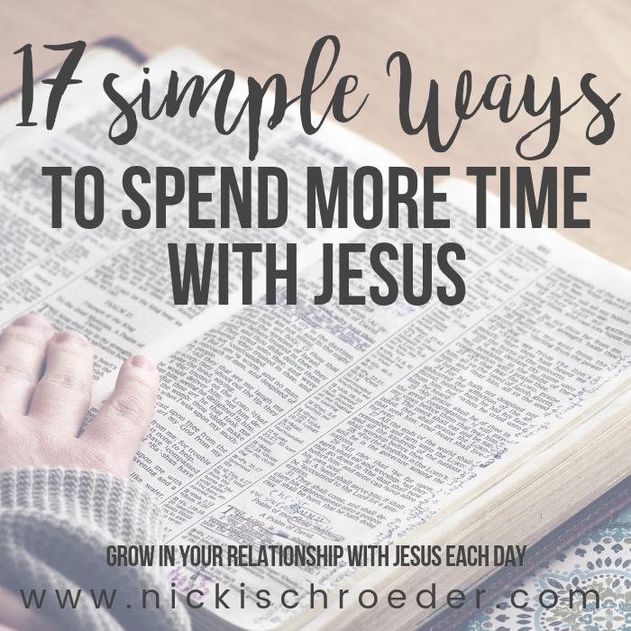 spend more time with Jesus each day