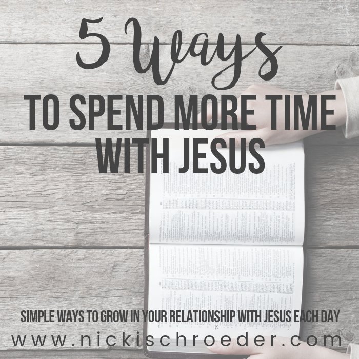 spend more time with Jesus