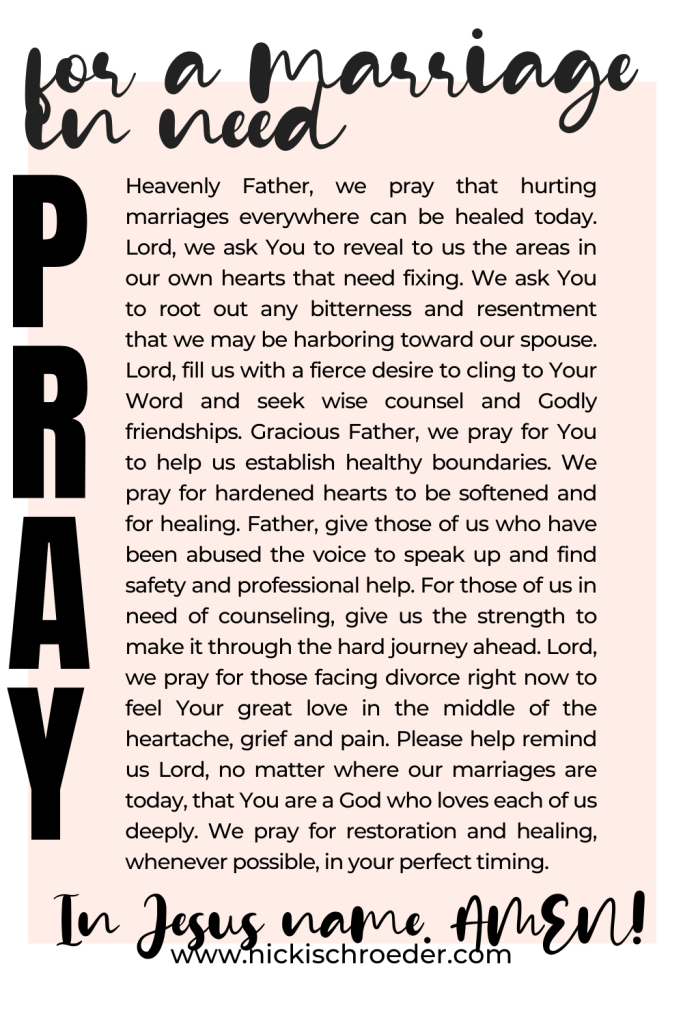 prayer for a marriage